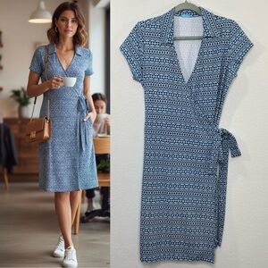 Sarah McLaughlin Catalina Cloth Wrap Dress size Medium